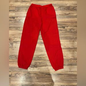 Vintage 90's Marlboro Adventure Team Nylon Jogger Wind Pants XL Red